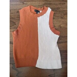 Kendall & Kylie - Sleeveless Sweater - Size Women's Large - Orange
